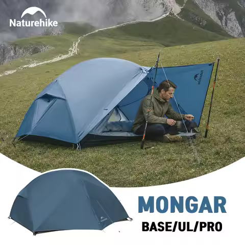 Naturehike Mongar 2 UL/BASE/PRO Tent with Canopy Camping Hiking Ultralight Waterproof 1-3 Person Bac
