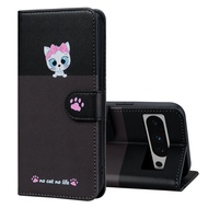 Fashion Cute Animals PU Leather Case Google Pixel 8 Pro Flip Cover Pixel8 Magnetic Buckle Wallet Cas