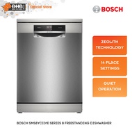 Bosch Series 8 Freestanding Dishwasher 60cm Stainless Steel SMS8YCI01E 14 Place Settings AquaStop Pe