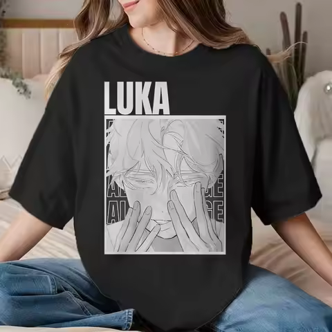 Men Women's Luka Alien Stage Anime T Shirts Cotton Clothes Vintage Short Sleeve Crew Neck Tees 4XL 5