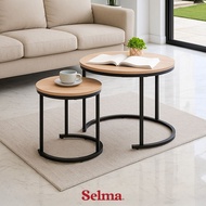 Selma Set of 2 Porto Coffee Table & Side Table End Table Small Table Aesthetic Multipurpose Side Tab
