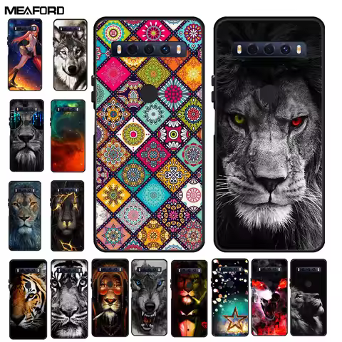 For TCL 10 SE / 10 L / 10 Lite / 10Pro Cases 10 5G UW Cartoon Soft TPU Silicone Lion Wolf Phone Case