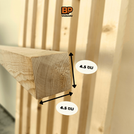 แท่งไม้สน 4.5x4.5 ซม. / ยาว 10-100 ซม. / ไม้จัตุรัส เนื้อแน่น ลายสวย / ไม้เฟอร์นิเจอร์ ไม้ DIY เสาไม