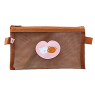 Tempat Pensil Zipper Coklat Motif Beruang Dompet Pensil Coklat Lucu Motif Bear Tempat Makeup Teddy B