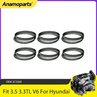 Engine Parts Pistons Rings Fit 3.3 3.5 L V6 GAS G6DB G6DG G6DC For 06-10 Hyundai Sonata Santa Fe Kia