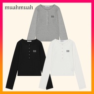 MUAHMUAH Henry Neck Stitch T Shirt