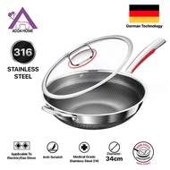 Wajan Wok Pan Stainless 304 316 Anti Gores Anti Lengket