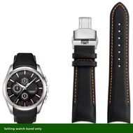 FHJIK สายนาฬิกาหนังแท้ปลายโค้งสำหรับ Tissot Watch Belt 1853 COUTURIER T035407A T035627A T035439ผู้ชา