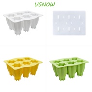 USNOW Ice Cream Mold, Spiral Silicone Popsicle Molds, Popsicle Maker DIY Healthy White/Yellow/Green Ice Cube Tray Mold Household