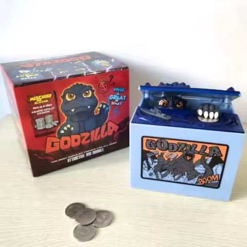 Bandai Godzilla Big Piggy Bank Piggy Bank Money Box Coin Bank Piggy Bank for Adults Money Bank Home