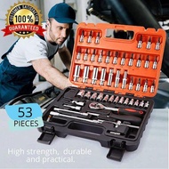 Peralatan Set Kunci Pas 53 in 1 Tools Kit 1 Box Serbaguna Multifungsi Alat2 Alat Buat Bengkel Motor 