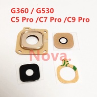 Camera Glass For Samsung Galaxy G360 G530 C5 C7 C9 Pro Camera Lens + Frame Cellphone Part