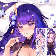Anime Genshin Impact Raiden Shogun Dakimakura Raiden Ei Cosplay Life Size Pillow Case Waifu Pillow