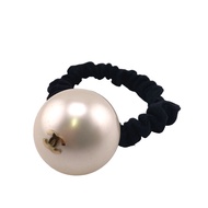 【二手】香奈兒 Coco Mark 珍珠髮圈 F21V 黑色