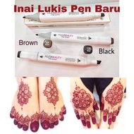 INAI MERAH TUA - INAI PEN LUKIS TANGAN KAKI PENGANTIN - INAI PEN KUKU - INAI