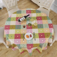 [2.8,000 People Collection] Disposable Round Tablecloth Household Plastic Tablecloth Coffee Table Oi
