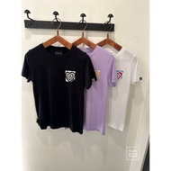 Agnes B Cotton Short Sleeve Dinosaur Print LOGO Couple T-shirt