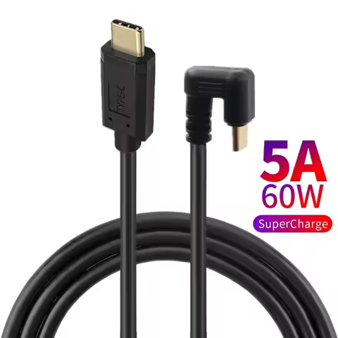 USB 3.1 Gen2 Type-C Male To Male 10Gbps 4K 60Hz Charging Extension Cable U-Shaped USB-C Elbow Car Da