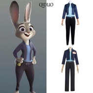 QIDUO Judy Hopps Cosplay Costume, Long Sleeves Long Pants Judy Bunny Rabbit Zoo-topia Cosplay Costum