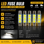 10x White Car T6.3 Fuse Light SunVisor Blub 32MM 3 Emitters 5050 SMD LED 6614 TS-14V1CP Z20018
