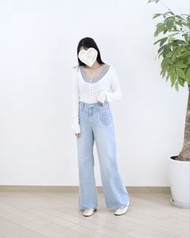 Gori 口袋闊筒牛仔褲