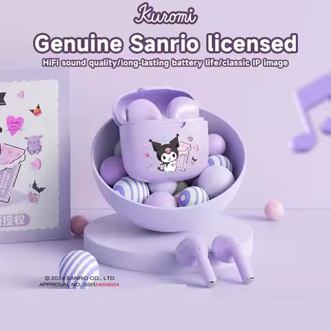 Sanrio TWS Headsets Hello Kitty Wireless Earphones Bluetooth Kuromi Sports Touch Control Gaming A2-B