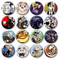 Soul Eater Anime Figure Badge Evans Maka Albarn Kiddo Lemon Cartoon Brooch Customizable Soft Button 