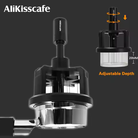 ALIKISSCAFE WDT Tools 51mm 54mm 58mm Rotary Espresso Stirrer Needle Distributor Magnetic Barista Too