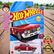 MERAH Hot Wheels Alfa Romeo Giulia TI Super Red Diecast Classic Sedan Car
