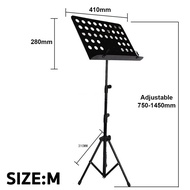 Music sheet stand Portable Tripod stand steel Adjustable Lyrics stand Music accessories Foldable