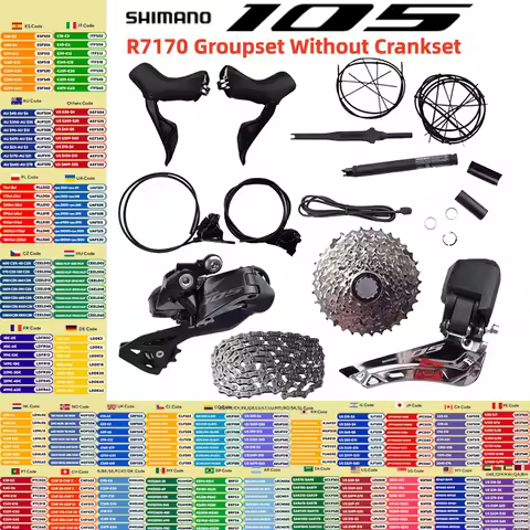 Shimano 105 Series Di2 Groupset R7170 Electronic Part 2x12s No Crankset ST-R7170 FD RD R7150 CS-R710