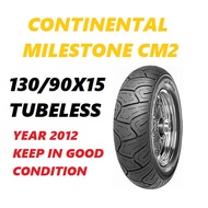 TYRE 130/90-15 CONTINENTAL MILESTONE CM2 TAYAR TUBELESS 2012 YEAR (CLEAR STOCK OFFER)100% ORIGINAL CONTINENTAL