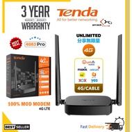 TENDA 4G03 Pro N300 WiFi 4G LTE Router - Nano SIMCard / 4G03 N300 4G Router - SIMCard | Hotspot Rout