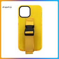 DRO_ TPU Fluorescent Mobile Phone Case Storage Shell Protective Cover with Lanyard for iPhone 12 Mini /12 Pro/12 Pro Max