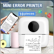 Portable Printer Mini Label Printer Pocket Thermal Paper Photo Printer Pocket Wireless Waybill Printer Bluetooth Sticker Printer Machine Mini Printer For Small Business/Student