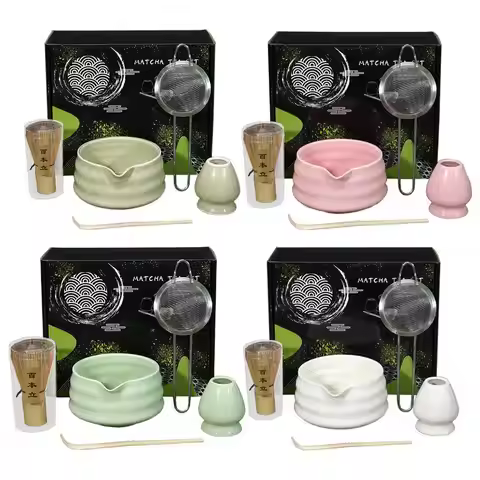 Japanese Tea Set 5-Piece Authentic Matcha Set Professional Matcha Whisk Set Matcha Kit For Matcha Lo