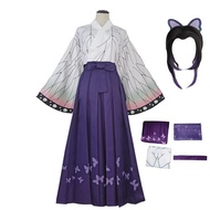 Lmetsky Kanroji Mitsuri Cosplay Kimono Costume Kochou Costume Kamado Cosplay Long Kimonos Outfit Hal