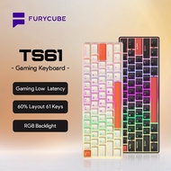 FURYCUBE TS61 Wired Customized Mechanical Keyboard Shell Structure Laptop Computer Game 61 Keyboard 