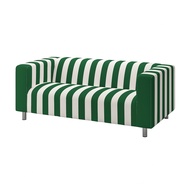 IKEA KLIPPAN COVER GREEN/WHITE STRIPE