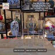 High Quality Cylindrical Glass Bottle with Gold Polished Screw Cap 1.0 Liter, 1.5 Liter, 2.0 Liter |