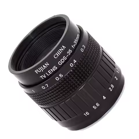 DT16 2pcs 35mm CCTV Lens C Mount TV Movie Lens for USB Industrial Digital Video Microscope Camera, B