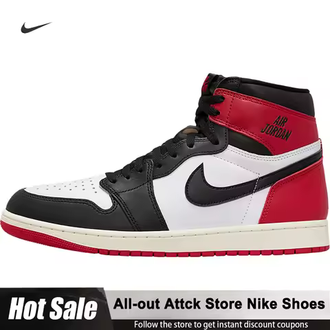 Nike Air Jordan 1 High OG Men's Basketball Shoes Round Comfortable Cushioning And Anti-slip High-top