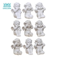 Gralara Angel Statue Tabletop Ornament Cherub Statue Angel Figurine for Home Room