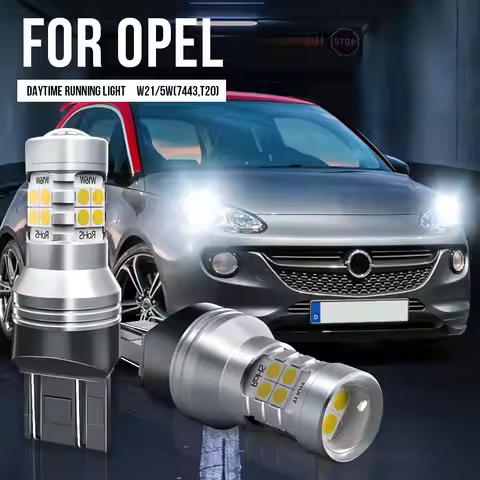 2pcs W21/5W 7443 Canbus LED Daytime Running Light DRL For Opel Adam Astra J Corsa D E Insignia A Kar