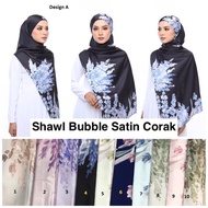 SHAWL PRINTED SATIN BUBBLE