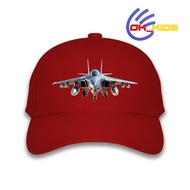 Children's Baseball Cap Jet Tempur F35 Rafel Material DTF Screen Printing
