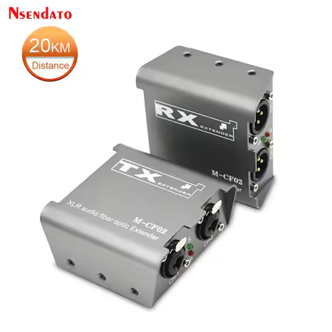 1/2 CH XLR Audio Fiber Optical Extender Over SC Fiber Optical up to 20km 2 Way XLR Balanced Audio Tr