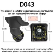 [TH Luggage Accessories] D043 Suitable for Samsonite Americantourister 25R 26R Luggage Replacement W