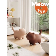 Kitten shoe-changing stool for children, home living room small stool, low stool, creative cute anim