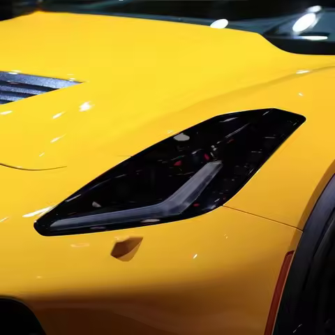 For Chevrolet Corvette C7 C8 2014-Present TPU Blackened Headlight Taillight Foglight Protective Film
